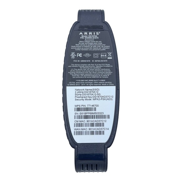 Arris DG1670A Dual-Band Modem/Router - Picture 3 of 3